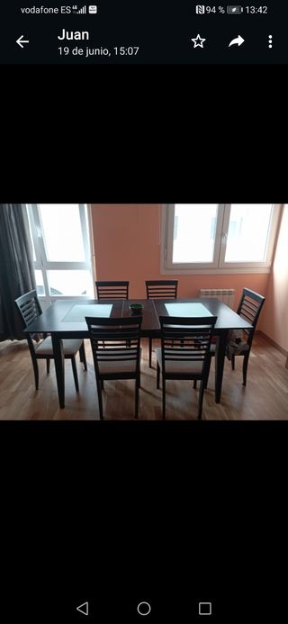 Conjunto mesa y sillas comedor