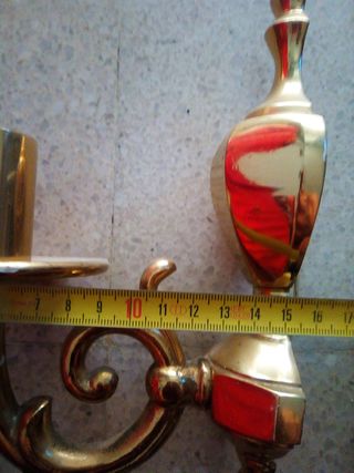 2 LAMPARAS PARED BRONCE