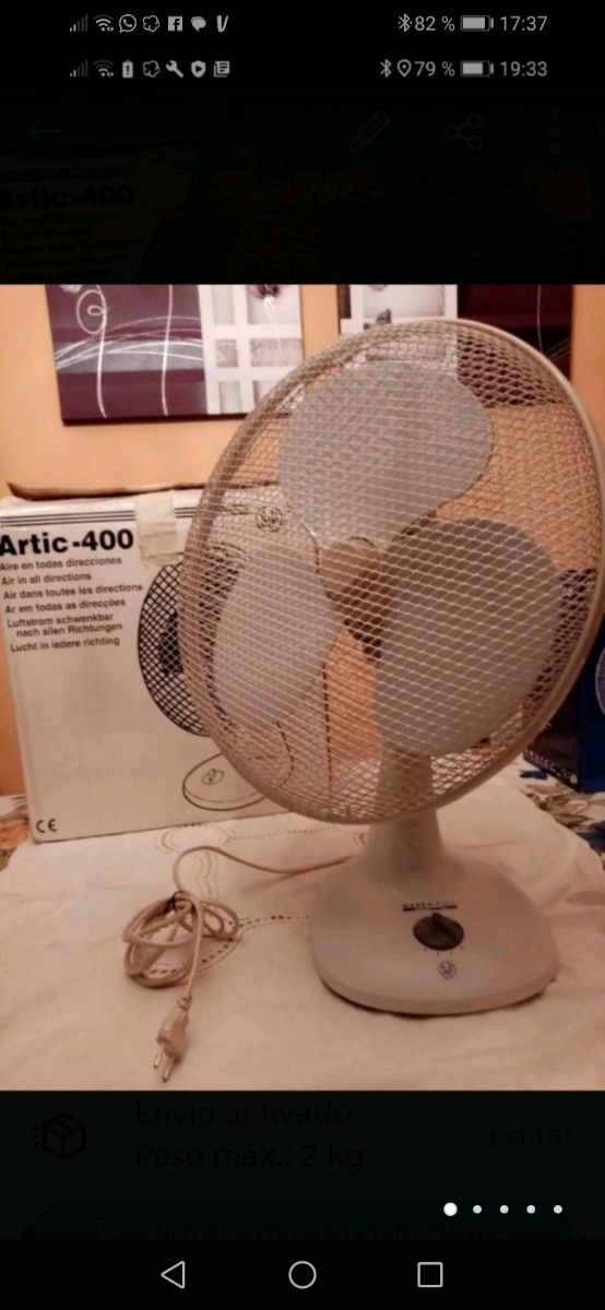 Ventilador de mesa.