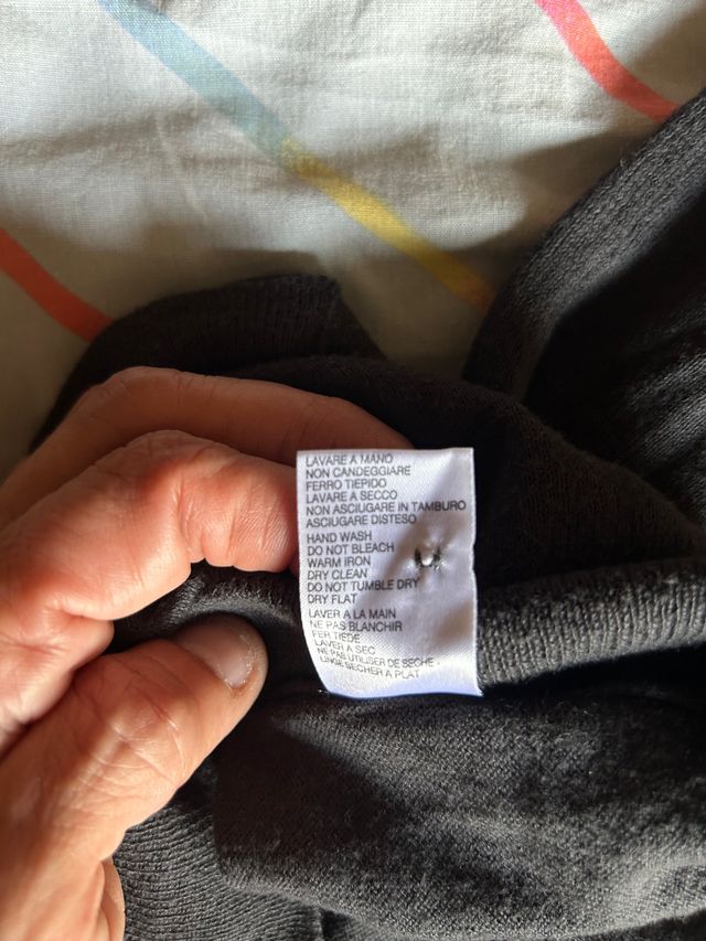 Roberto Collina golf scollo V tg.46 grigio chiaro