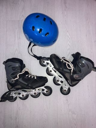 Patines oxelo con casco y funda