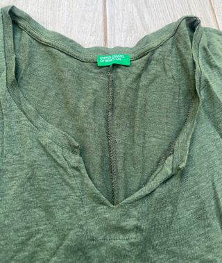 Camiseta lino chica benetton talla l