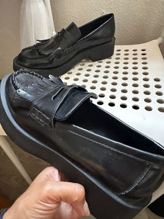 Mocasines de piel negro