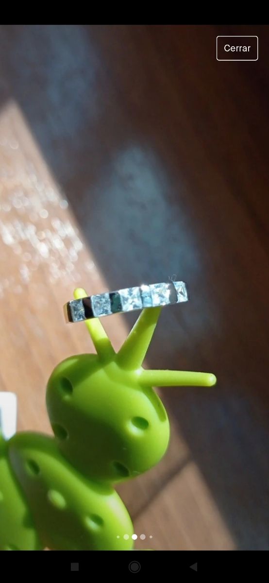 anillo plata y circonitas