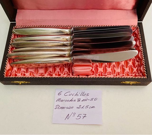 Estuche con 6 Cuchillos de Alpaca marca X – 100-50