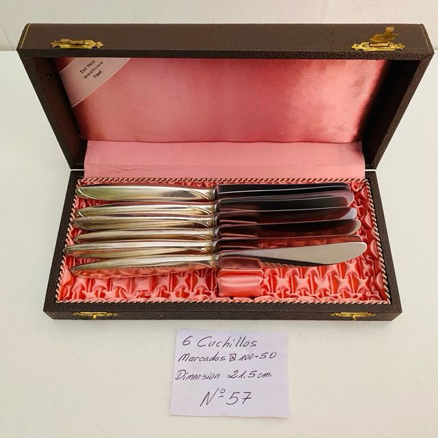 Estuche con 6 Cuchillos de Alpaca marca X – 100-50