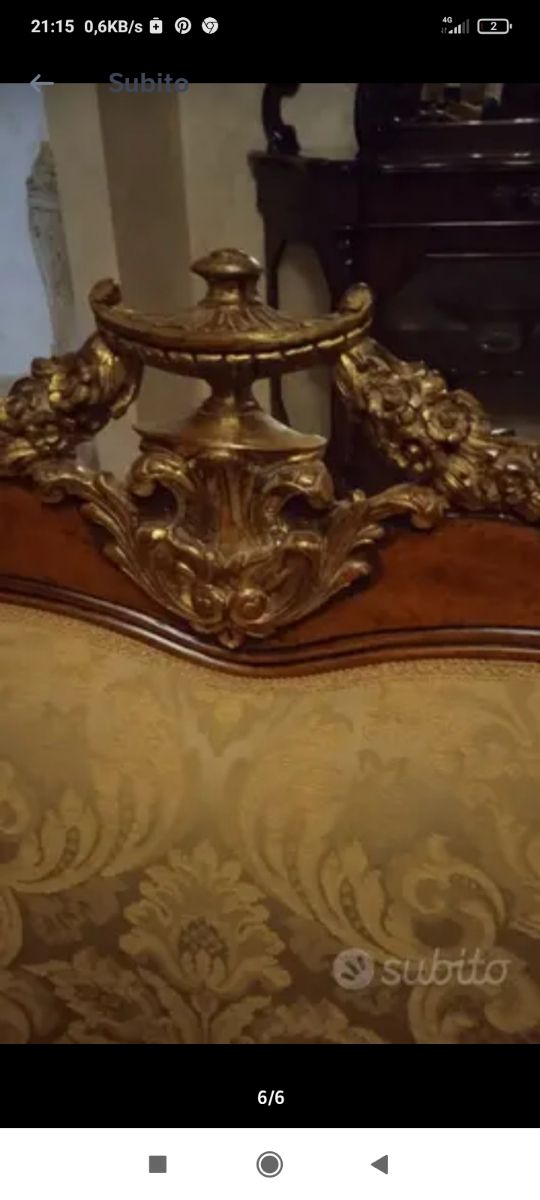 coppia divani tre posti stile antico