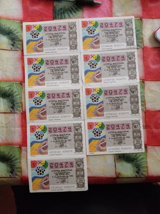 loterías Nacional del mundial 82 todo