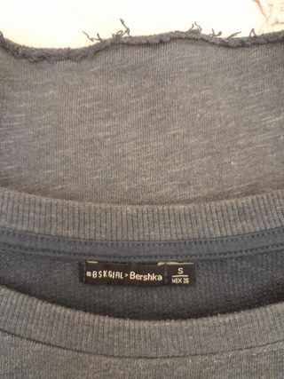 Sudadera chica corta, Bershka S