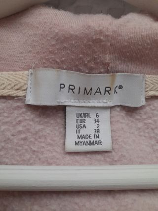 Sudadera chica rosa, Primark XS