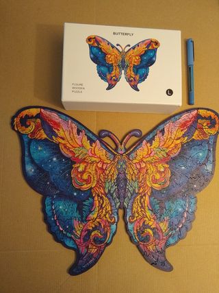 PUZZLE rompecabezas madera mariposa