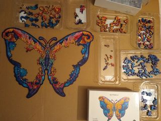 PUZZLE rompecabezas madera mariposa