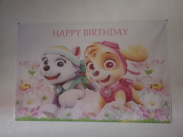 patrulla canina, tela para fondo, foto, decoración