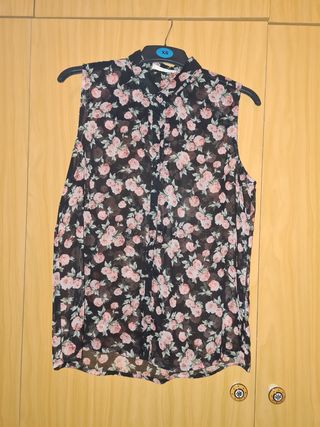 Camisa transparente flores