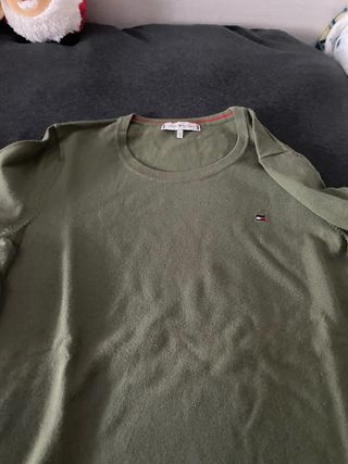 Jersey Tommy chica talla M verde caqui