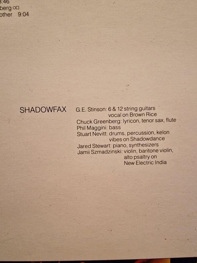 Vinilo Shadowfax Shadowdance musica electrónica 