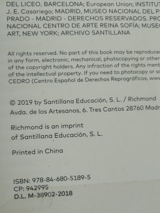 Social science 6° primaria. Richmond. Santillana.