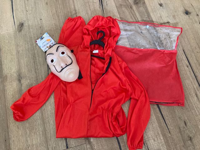 Disfraz+careta/ MONO CASA DE PAPEL unisex t10-12