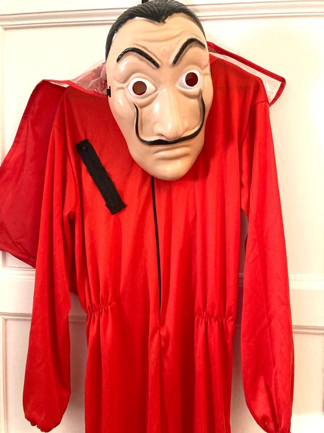 Disfraz+careta/ MONO CASA DE PAPEL unisex t10-12