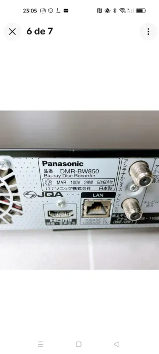 Grabador bluray Panasonic bw850 no enciende import