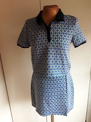 conjunto jersey minifalda