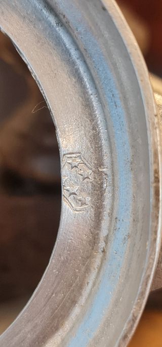 Juego de aceitera y vinagrera en peltre