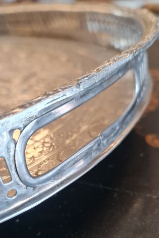 Bandeja Árabe de alpaca plateada