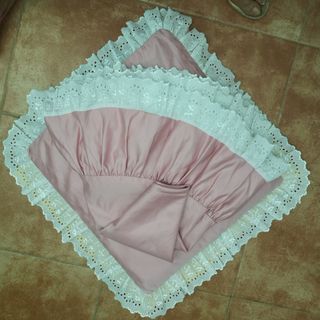 preciosa corcha. cojin y mantel corto