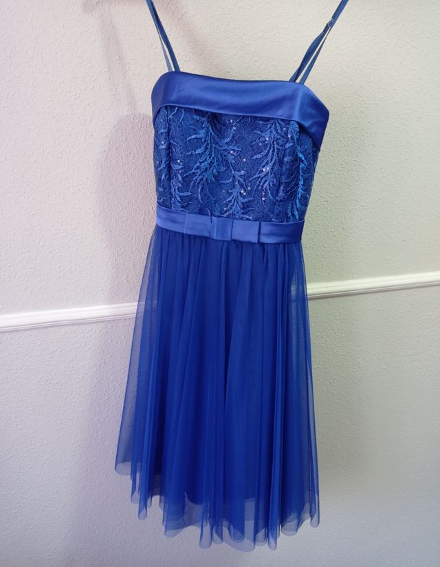 vestido de fiesta azul,talla única