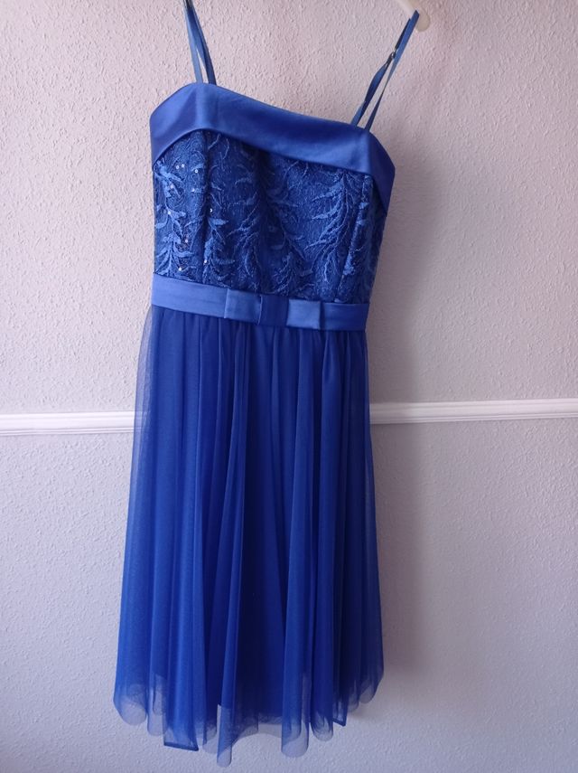 vestido de fiesta azul,talla única
