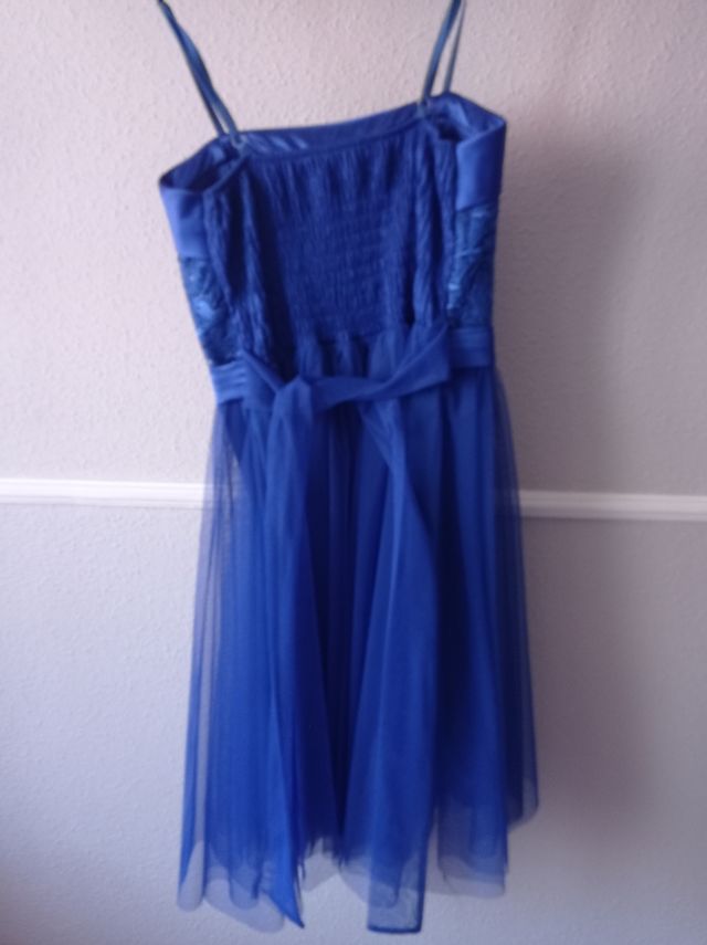 vestido de fiesta azul,talla única