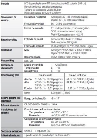 Monitor LG 22 pulgadas