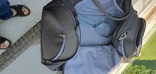 2 Bolsas de viaje Sansonite. Color marrón oscuro.