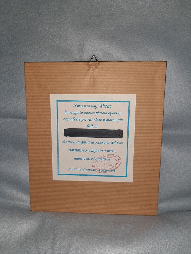 quadretto acquaforte