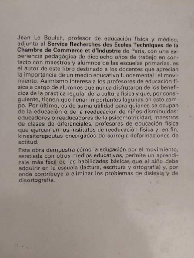 Jean Le Boulch La educación por el movimiento...
