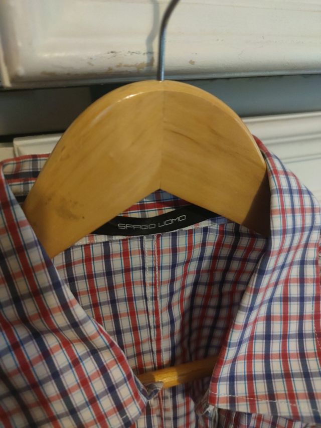 camicia mezze maniche quadri spago Italia 