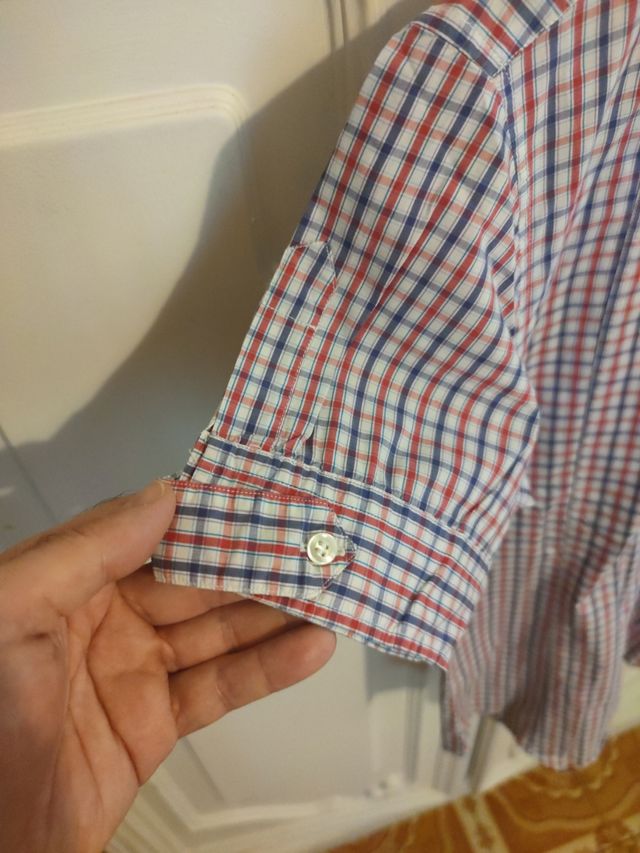 camicia mezze maniche quadri spago Italia 