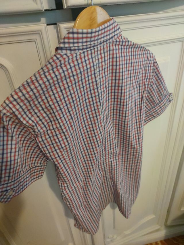 camicia mezze maniche quadri spago Italia 