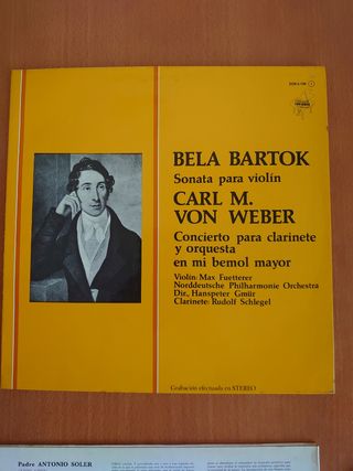 2 discos: SOLER (clavecín), BARTOK-WEBER