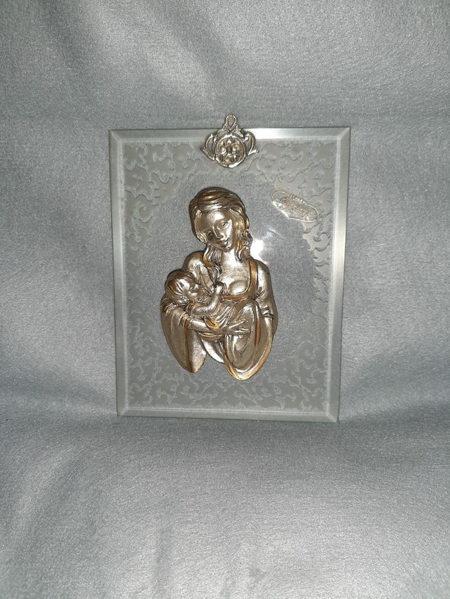 quadretto madonna argentato