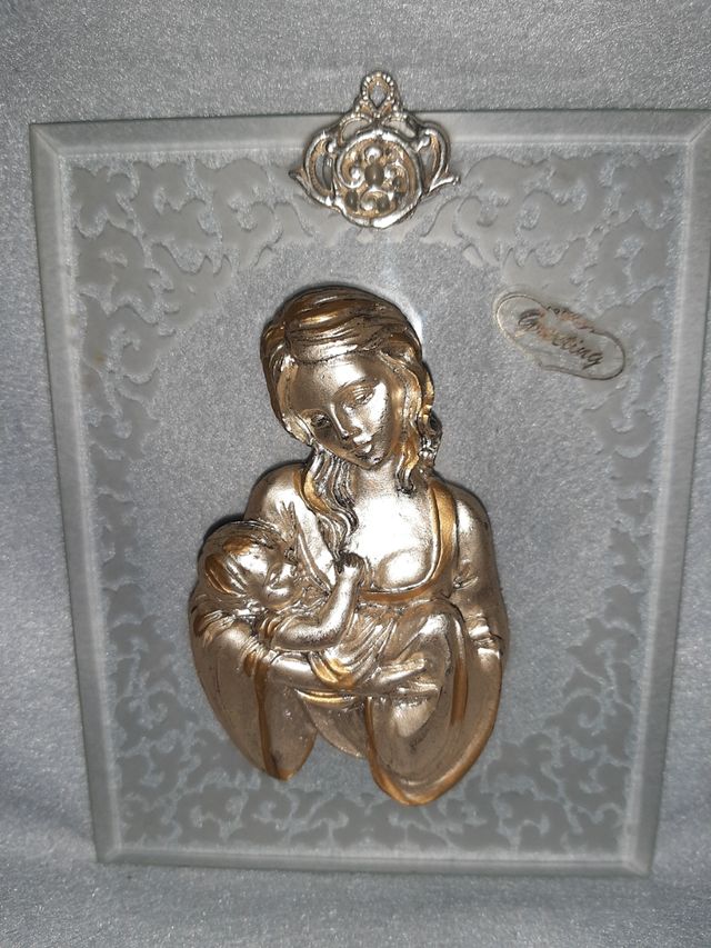 quadretto madonna argentato