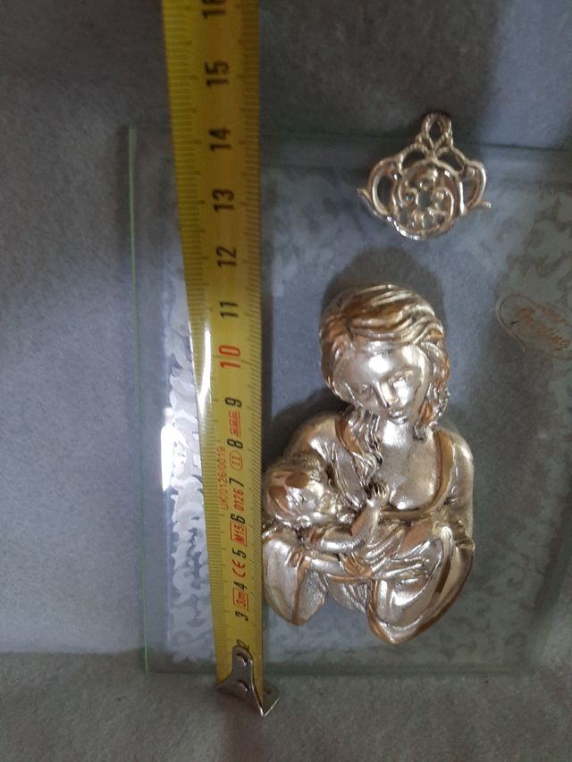 quadretto madonna argentato