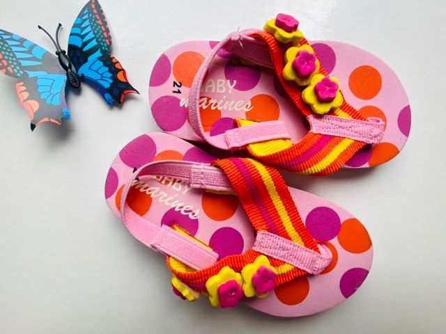 Infradito a fiori bimba Original Marines