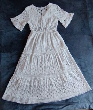 Vestido Largo Blanco. Fiesta o Boda Ibicenca.