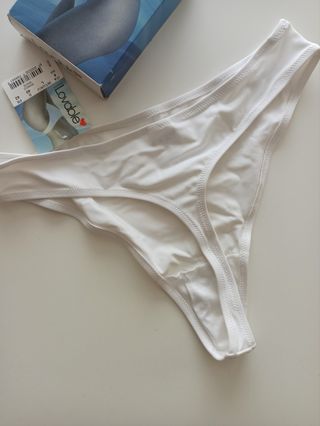 Lovable Tanga microfibra blanco