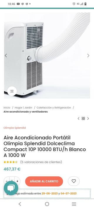 aire acondicionado portatil