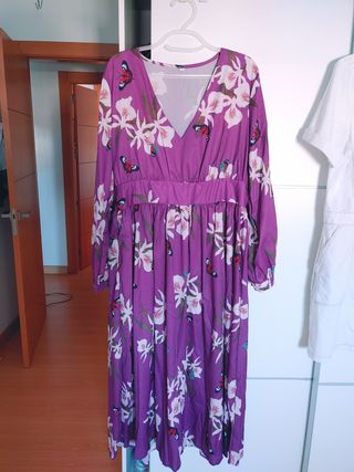 Vestido estampado largo