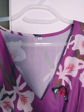 Vestido estampado largo