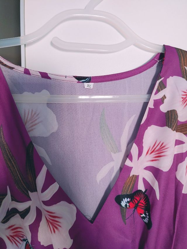 Vestido estampado largo