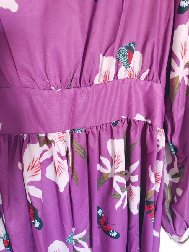 Vestido estampado largo